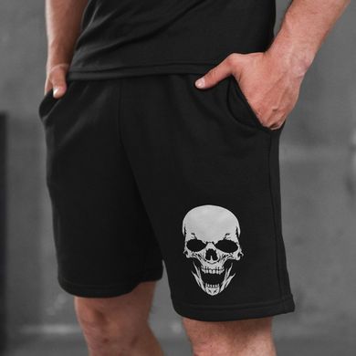 Комплект футболка Coolpass + шорты с принтом Skull черная размер M buy87476bls-M фото