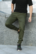 Хлопковые мужские брюки Intruder Baza с 6-ю карманами / Плотные Брюки Карго с манжетами хаки размер S 1613394645bls-S фото 1