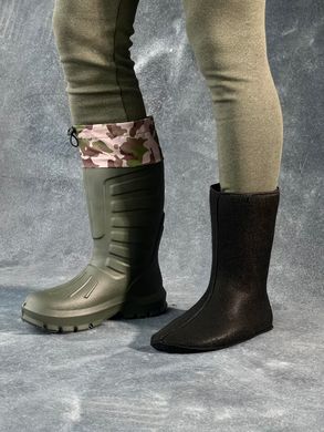 Мужские резиновые Сапоги Intruder GUM со съемной подкладкой и манжетой / Водонепроницаемая обувь хаки мультикам размер 40 1201999992bls-40 фото
