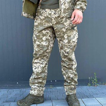 Мужские зимние брюки Softshell / Влагозащищенные штаны на флисе "B&L" пиксель размер XS for00665bls-XS фото