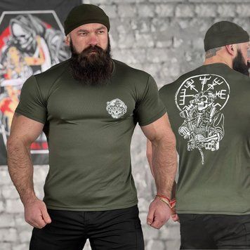 Потовідвідна футболка Sabur Череп з принтом олива розмір M buy91319bls-M фото