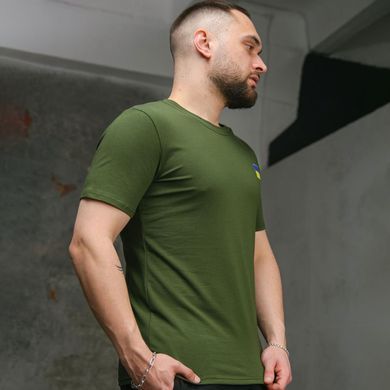 Базова чоловіча Футболка Intruder з патріотичним принтом Прапор України хакі розмір XL 9662699070bls-XL фото