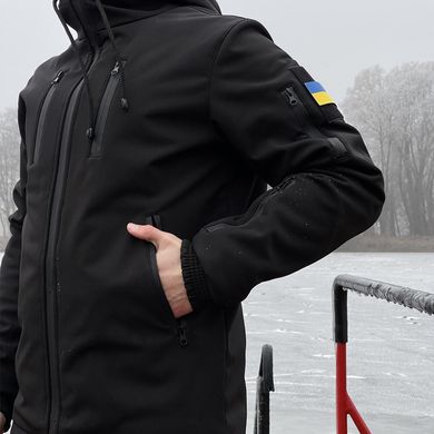 Чоловіча куртка "Reef" SoftShell на мікрофлісі до -10 ° C чорна розмір S int1434674060bls-S фото