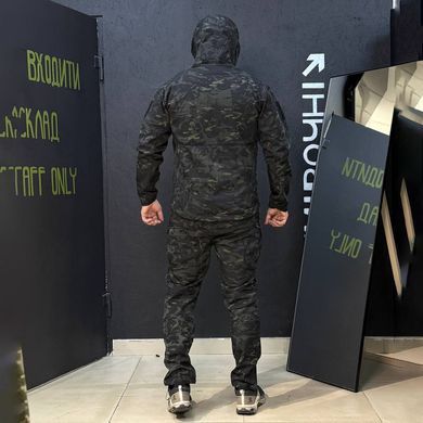 Костюм Gman Softshell Куртка з капюшоном + Штани чорний мультикам розмір L skl7256bls-L фото