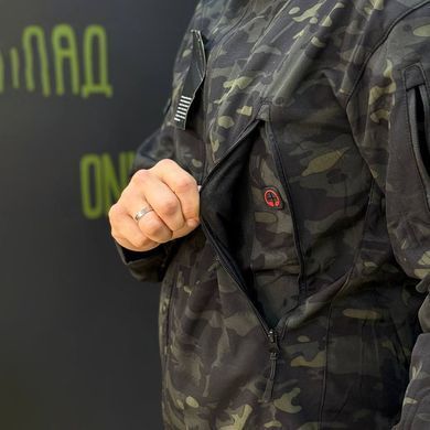 Костюм Gman Softshell Куртка з капюшоном + Штани чорний мультикам розмір L skl7256bls-L фото
