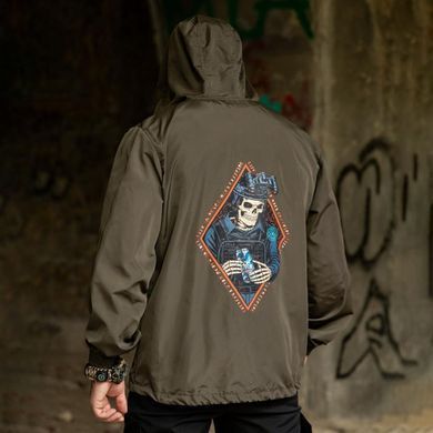 Вітрівка&nbsp;Born of War з принтом Ghost олива розмір S buy97068bls-S фото