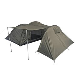 Палатка на 4 человека с тамбуром и чехлом Mil-Tec олива размер 420х250х140 см for01059bls фото