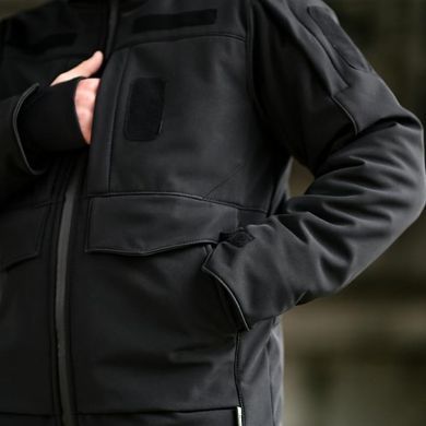 Утеплена куртка 7.62 Tactical Pocket Softshell з подовженими манжетами чорна розмір S buy94821bls-S фото