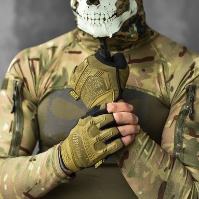 Безпалі рукавиці Mechanix M-Pact Fingerless із захисними накладками койот розмір M buy87175bls-M фото