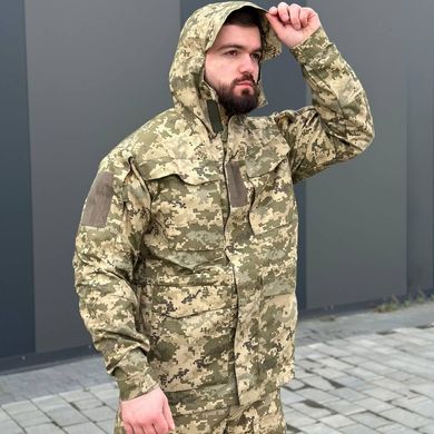 Мужская Куртка "М-65" рип-стоп с капюшоном и липучками для шевронов пиксель размер S for00581bls-S фото