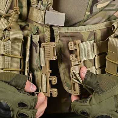 Плитоноска Attack Tactical Statix у зборі з підсумками і системою швидкого скидання мультикам one size buy91674bls фото