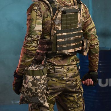 Плитоноска Intercessor у зборі з підсумками та 4 точками швидкого скидання Cordura 500D піксель buy87499bls фото