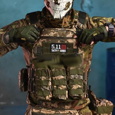 Плитоноска Intercessor у зборі з підсумками та 4 точками швидкого скидання Cordura 500D піксель buy87499bls фото