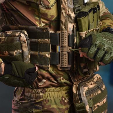 Плитоноска Intercessor у зборі з підсумками та 4 точками швидкого скидання Cordura 500D піксель buy87499bls фото