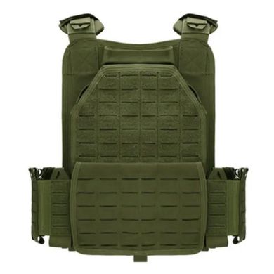 Плитоноска Yakeda Cordura 1000D с системой быстрого сброса и креплением Molle олива for01323bls фото