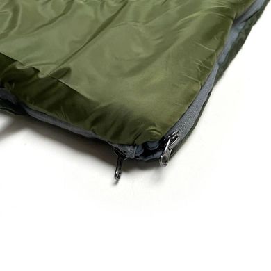 Спальний мішок на холлофайбері до - 14 °C хакі / Утеплений Туристичний спальник з капюшоном  sd3625bls фото