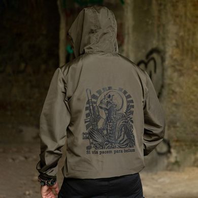 Вітрівка&nbsp;Born of War з принтом Para Bellum олива розмір S buy97069bls-S фото