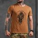 Чоловіча футболка 7.62 Tactical кулір з принтом Воїн койот розмір M buy88013bls-M фото 1