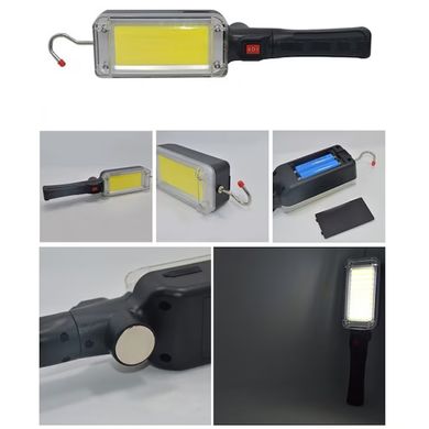 Аккумуляторный фонарь ZJ-8859-COB-3 с магнитом и крючком ws66394bls фото