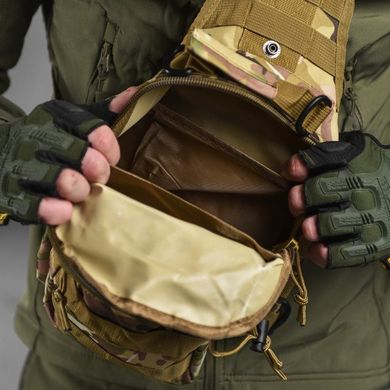 Нагрудна сумка "Enders" Cordura 1000D / Вологозахищений рюкзак мультикам розмір 19х27х10 см 14733bls фото