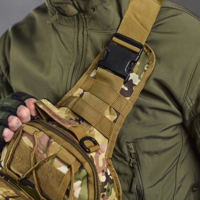 Нагрудна сумка "Enders" Cordura 1000D / Вологозахищений рюкзак мультикам розмір 19х27х10 см 14733bls фото