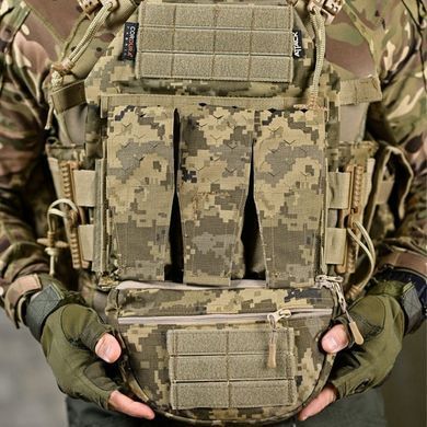 Плитоноска Attack Tactical Premium в сборе с подсумками и системой быстрого сброса пиксель one size buy92036bls фото