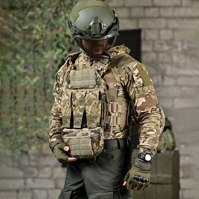 Плитоноска Attack Tactical Premium в сборе с подсумками и системой быстрого сброса пиксель one size buy92036bls фото