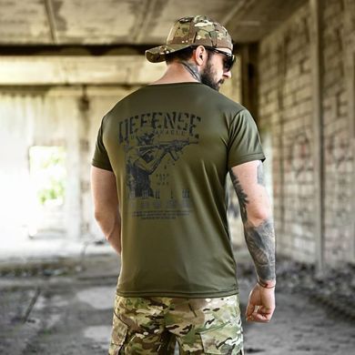 Потоотводная футболка Born of War с принтом Defense олива размер S buy96447bls-S фото
