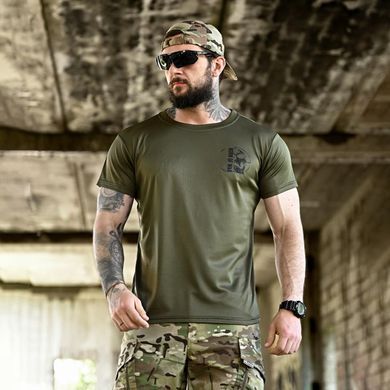 Потоотводная футболка Born of War с принтом Defense олива размер S buy96447bls-S фото