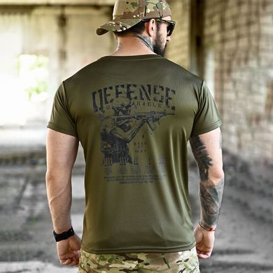 Потоотводная футболка Born of War с принтом Defense олива размер S buy96447bls-S фото