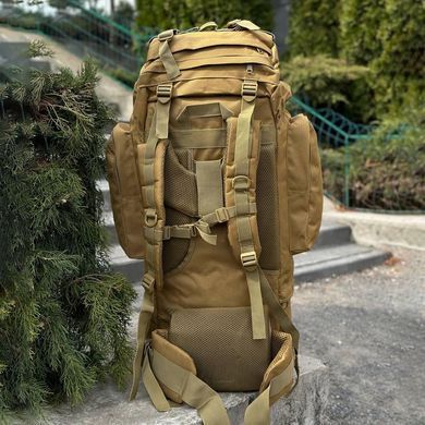 Тактический рюкзак 120 л с с алюминиевым каркасом койот 98х37х33 см for01267bls фото