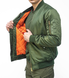 Чоловічий Бомбер з Нейлоновою підкладкою олива / Демісезонна Куртка розмір M md1134bls-M фото 3