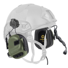 Активные Наушники EARMOR M32H с креплением на Шлем и Микрофоном олива 70400bls-о фото