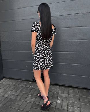 Платье Ledout черное с белыми цветами размер S buy8112bls-S фото