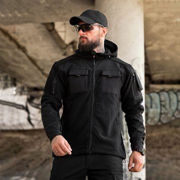 Флисовая кофта Combo со вставками Softshell черная размер S buy97132bls-S фото