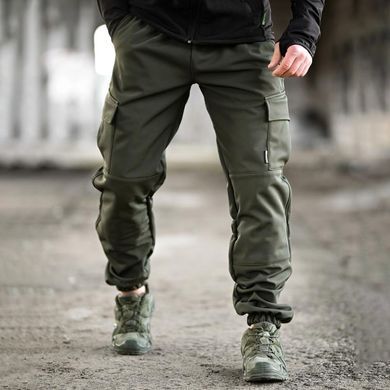 Штани джогери 7.62 Tactical Softshell з манжетами на резинках олива розмір S buy94656bls-S фото