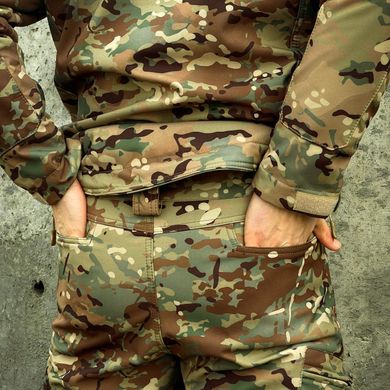 Демисезонный мужской Костюм Single Sword Куртка с капюшоном + Брюки / Полевая Форма SoftShell на флисе мультикам размер S 1394628523bls-S фото