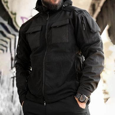 Флисовая кофта Combo со вставками Softshell черная размер S buy97132bls-S фото