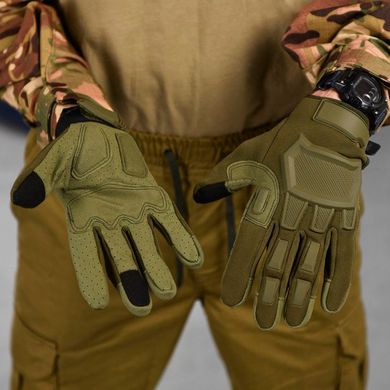 Міцні сенсорні Рукавиці Mechanix M-Pact із захисними накладками олива розмір M 13426bls-M фото