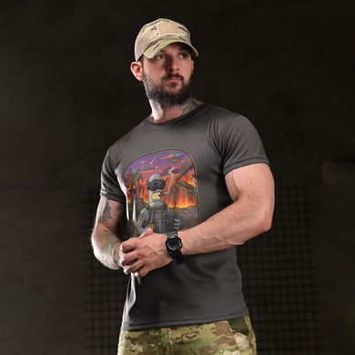 Потовідвідна футболка Born of War з принтом I&rsquo;m back сіра розмір S buy96909bls-S фото