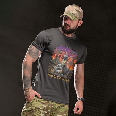 Потовідвідна футболка Born of War з принтом I&rsquo;m back сіра розмір S buy96909bls-S фото