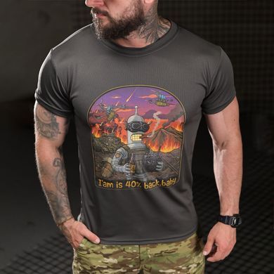 Потовідвідна футболка Born of War з принтом I&rsquo;m back сіра розмір S buy96909bls-S фото