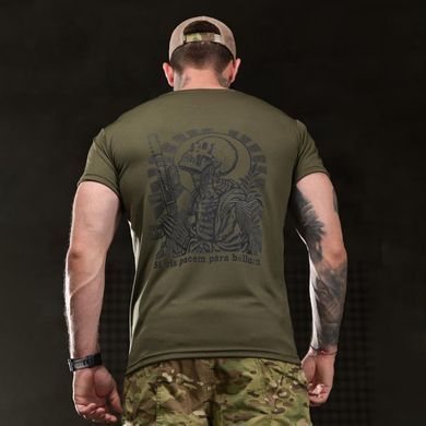 Потовідвідна футболка Born of War з принтом Para Bellum олива розмір S buy96903bls-S фото