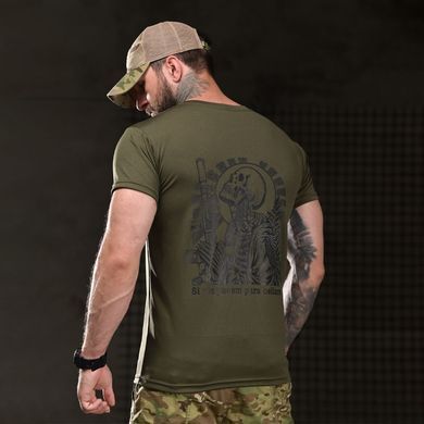 Потовідвідна футболка Born of War з принтом Para Bellum олива розмір S buy96903bls-S фото