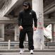 Спортивний костюм на флісі Худі + Штани з принтом Wolf чорний розмір M buy97823-M фото 2