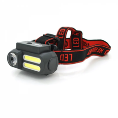 Налобный аккумуляторный фонарь wx611 800лм с 4 режимами работы 8х4,5х4 см. черный 127181bls фото