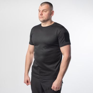 Потовідвідна футболка R-Military Coolmax з велкро під шеврони чорна розмір 5XL тмс04588bls-5XL фото