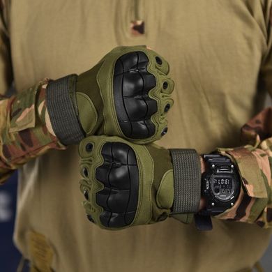 Безпалі рукавиці із захисними накладками Outdoor Tactics олива розмір M buy86960bls-M фото