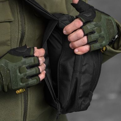 Нагрудна сумка Silver Knight Cordura чорна 24х18х10 см 14617bls фото