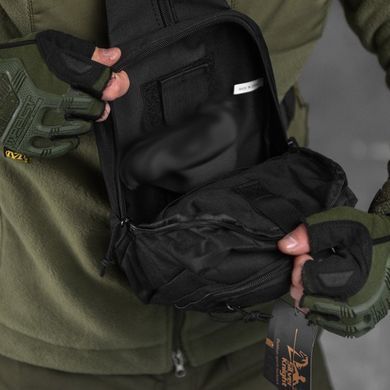 Нагрудна сумка Silver Knight Cordura чорна 24х18х10 см 14617bls фото